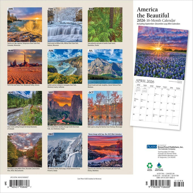 Browntrout America the Beautiful Kalender 2026
