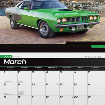 Browntrout American Muscle Cars Kalender 2026 Deluxe