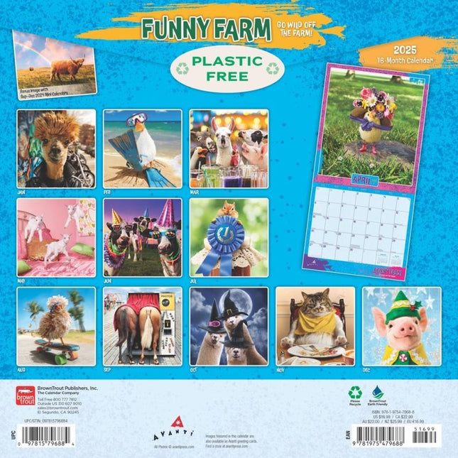 Browntrout Avanti Funny Farm Kalender 2025