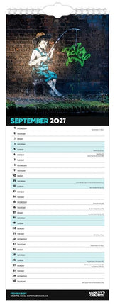 Browntrout Banksy's Graffiti Kalender 2027 Slimline