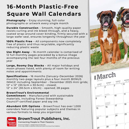 Browntrout Boxer Kalender 2026