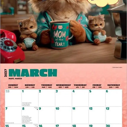Browntrout Caffeine Cats Kalender 2027