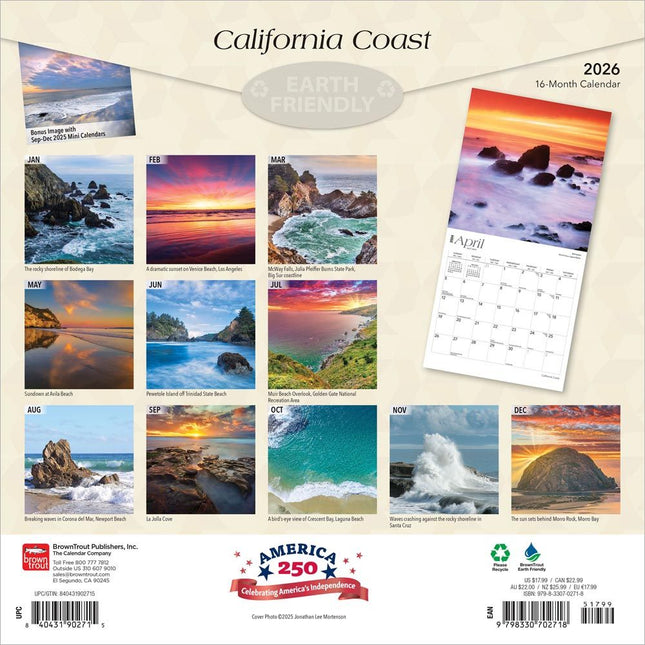 Browntrout California Coast Kalender 2026