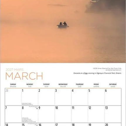 Browntrout Canadian Geographic Scenes Kalender 2027