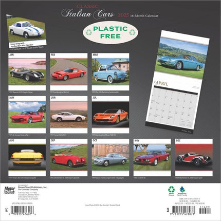 Browntrout Classic Italian Cars Kalender 2025