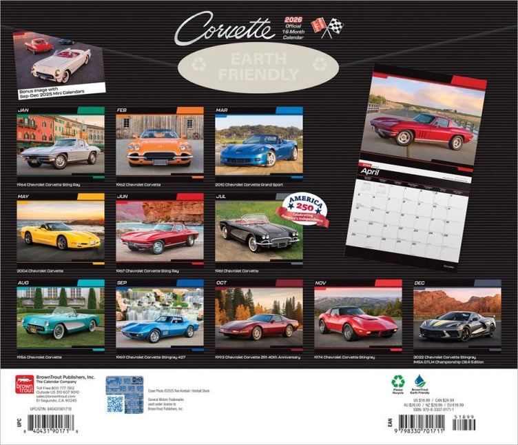 Browntrout Corvette Kalender 2026 Deluxe