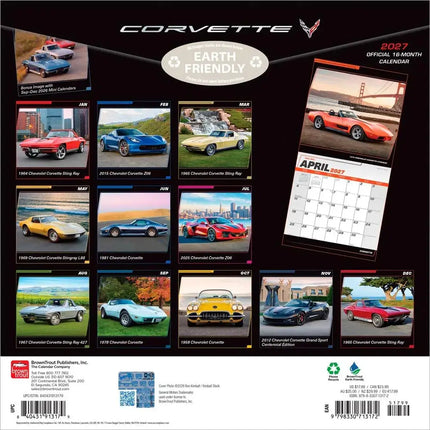 Browntrout Corvette Kalender 2027