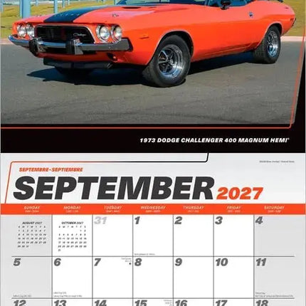 Browntrout Dodge Challenger Kalender 2027