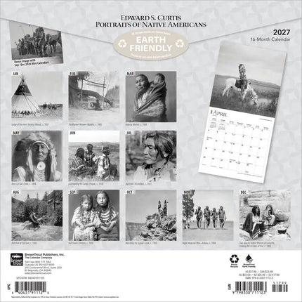 Browntrout Edward S. Curtis Portraits of Native Americans Kalender 2027