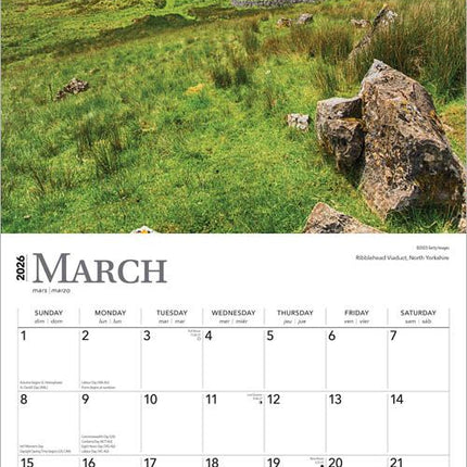 Browntrout Engeland / England Kalender 2026