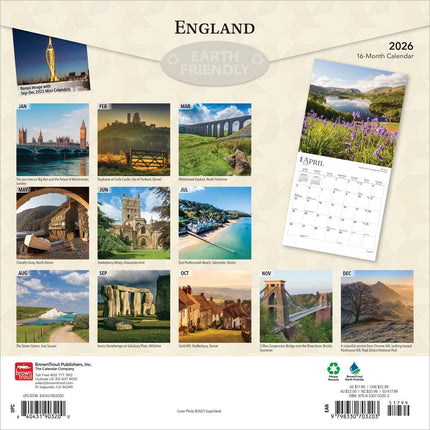 Browntrout Engeland / England Kalender 2026