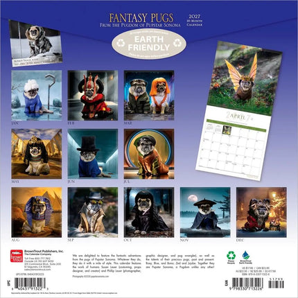 Browntrout Fantasy Pugs Kalender 2027