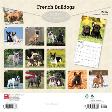 Browntrout Franse Bulldog Kalender 2027