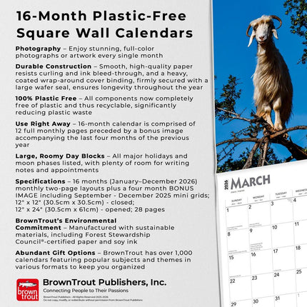 Browntrout Goats in Trees Kalender 2026