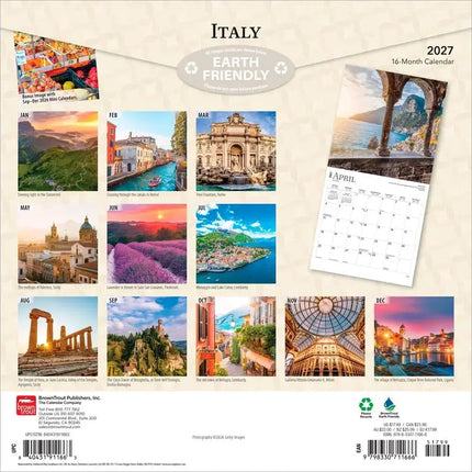 Browntrout Italie / Italy Kalender 2027