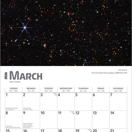 Browntrout James Webb Space Telescope Kalender 2026