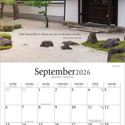 Browntrout Japanese Gardens Kalender 2026