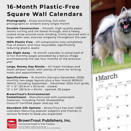 Browntrout Keeshond Kalender 2026