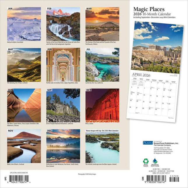Browntrout Magic Places Kalender 2026