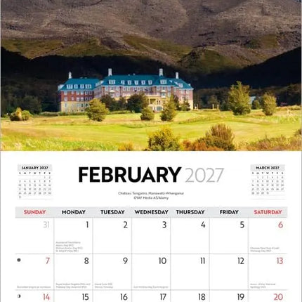 Browntrout Majestic New Zealand Kalender 2027