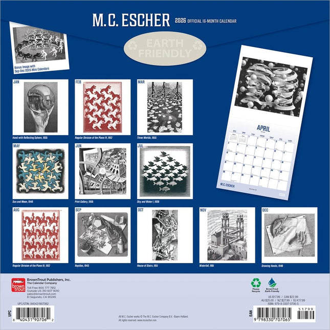 Browntrout M.C. Escher Kalender 2026