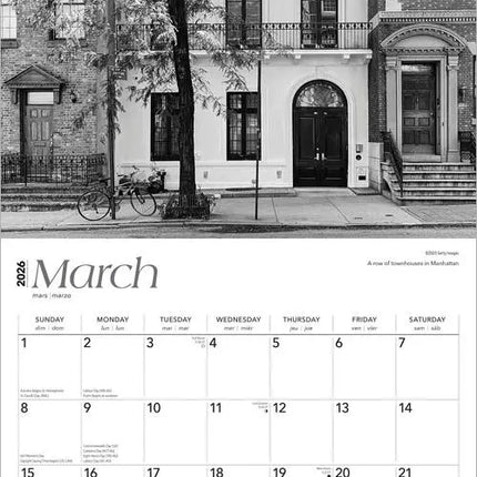 Browntrout New York City Kalender 2027 Black and White