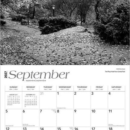Browntrout New York City Kalender 2027 Black and White