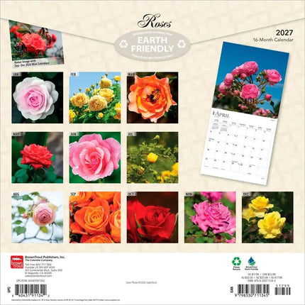 Browntrout Roses Kalender 2027