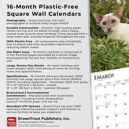 Browntrout Siamees Kalender 2026