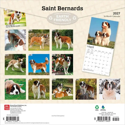 Browntrout Sint Bernard Kalender 2027