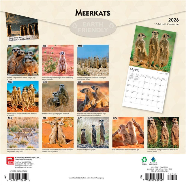Browntrout Stokstaartjes Kalender 2026