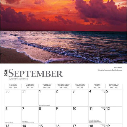 Browntrout Sunrise Sunset Kalender 2027