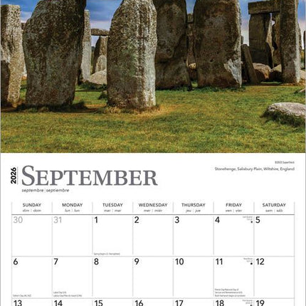 Browntrout UNESCO World Heritage Sites Kalender 2026