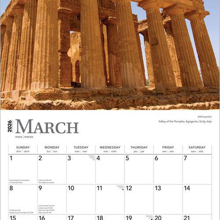 Browntrout UNESCO World Heritage Sites Kalender 2026