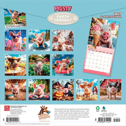Browntrout Varkens Party Kalender 2027