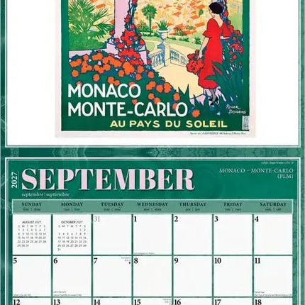 Browntrout Vintage Travel Posters Kalender 2027