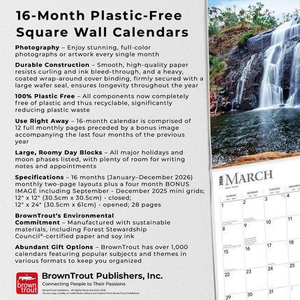 Browntrout Waterfalls Kalender 2026