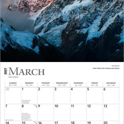 Browntrout World's Greatest Mountains Kalender 2027