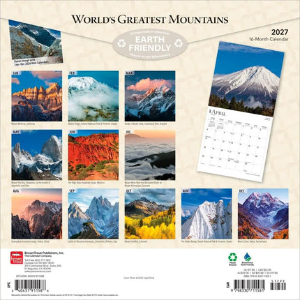 Browntrout World's Greatest Mountains Kalender 2027