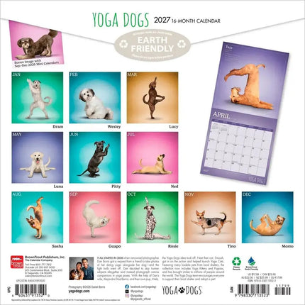 Browntrout Yoga Dogs Kalender 2027