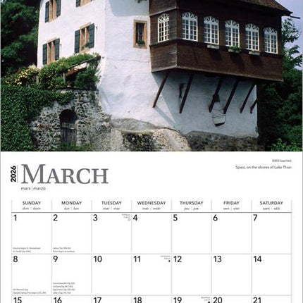 Browntrout Zwitserland / Switzerland Kalender 2026