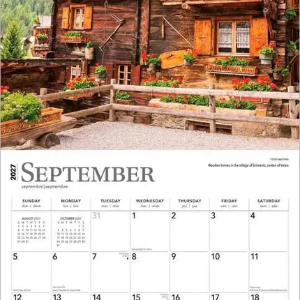 Browntrout Zwitserland / Switzerland Kalender 2027