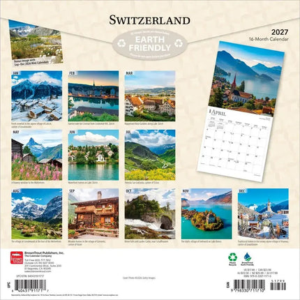 Browntrout Zwitserland / Switzerland Kalender 2027