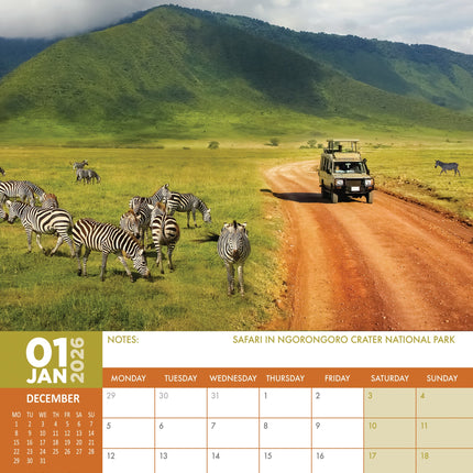 CalendarsRUs Afrika A3 Kalender 2026