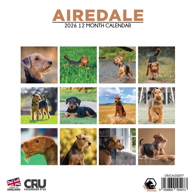 CalendarsRUs Airedale Terrier Kalender 2026