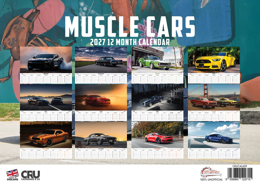 CalendarsRUs American Muscle Cars A3 Kalender 2027