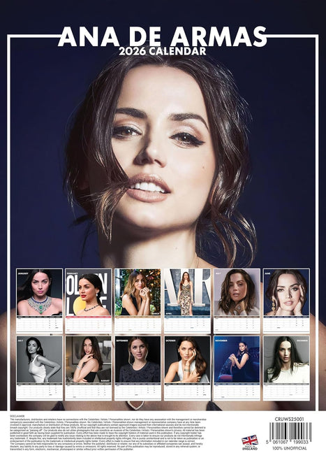 CalendarsRUs Ana De Armas Kalender 2026