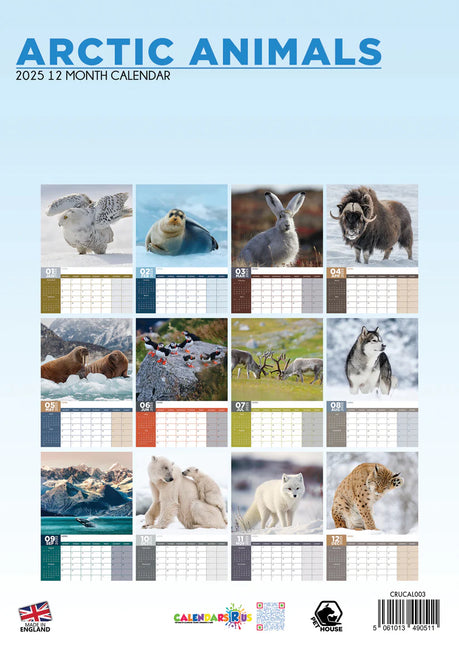 CalendarsRUs Arctic Animals A3 Kalender 2025