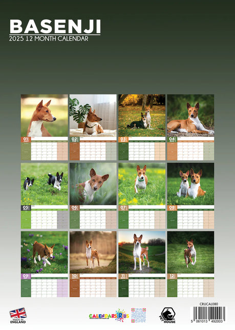 CalendarsRUs Basenji A3 Kalender 2025