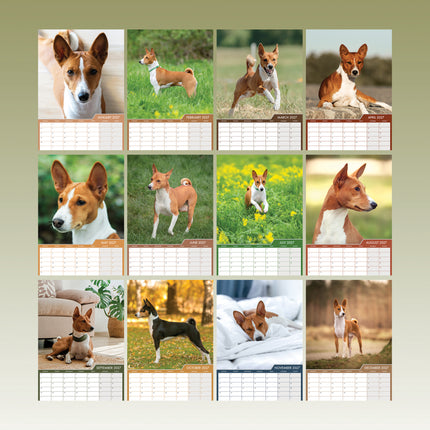 CalendarsRUs Basenji A3 Kalender 2027